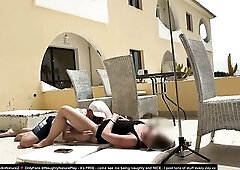 Golden-haired mother I'd like to fuck Cums Hard On The Hotel Balcony… Anyone Could Have Seen ????