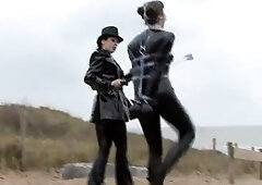 Fetish girls in latex using bdsm vibrators