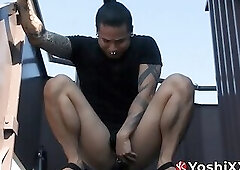 Deviant Yoshi Kawasaki has a dildo hungry asshole that fills up with huge toys