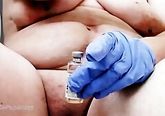 Medical Fetish- Gloved Urethra Sounding & Injection for Scarred & Pierced FtM