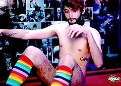 Self suck cum eat, boy big dick cum, gangbang massive creampie