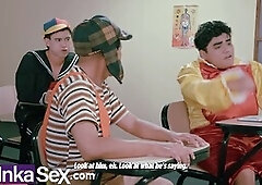 Risqué student gets busy in Don Mamón's class - lost scene