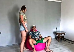 That guy just wanted to play his clip game… but I was bored and wanted attention. When this guy kept saying “no, no, no,” I ripped his shirt, sh