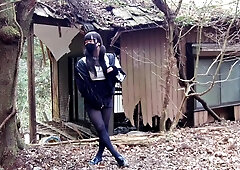 Masturbation Perverted Transgender Tearing Clothes In An Abandoned House In The Forest