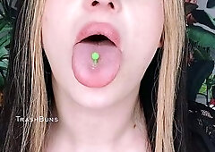 Orgasm of blonde Teen with big boobs