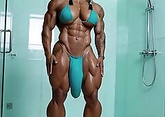 AI TGirl Zara Nkosi in the shower! -redefine realistic