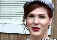 Sensual tranny with bigtits gets assfucked