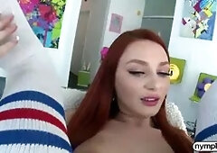 Nymphomaniac redhead Lacy Lennon slurped then nailed