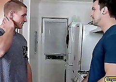 Phenix huge dick fucks Landons sweet anal hard