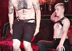 Dom FTM Jaq Quicksilver Pleasures Slutty Stud With Thong On