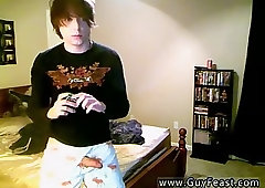 Amateur brunette boy solo