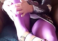 CD, outdoors tease, indoors masturbate and cum.