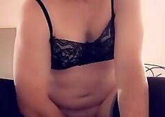 Pantyluvn sissy reverse chubby cowgurl with dildo