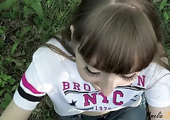 Student 18+ Sucked Me Outdoors And Swallowed Cum