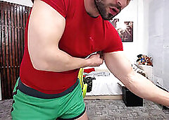 Body flex, hairy chest flexing, gay hensem body nxx