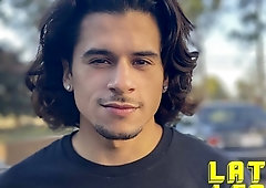 Long-haired bottom Armond Rizzo rids cock in POV