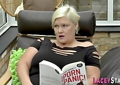 Mature British granny with big boobs receives anal pounding after tit job