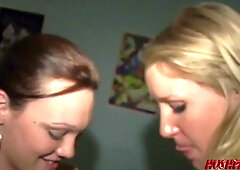 Emily, Krystal and Allison bring wild frat party energy with steamy group action