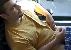 Tony Strokes His Stiff Meat