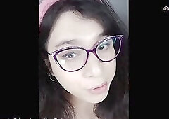 cute tgirl DaniTheCutie tries holding in a dildo but it falls off too quickly