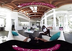 [360° VR] Sexy Black Perfect Ass Maid Fucked and Cream-pied
