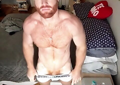 Ginger Hunk Seth Forena Bed Jerks his Cock Until He Cums 7
