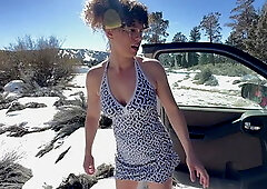 Best Hardcore Public Anal Creampie in the Snow