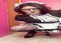 Wicked Irish sissy maid Sissy_Charity rides her sex toy like a pro