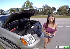 Ashley Gets Towed - Juan Largo And Ashley Adams