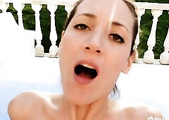 This clip was recorded in Sicily, Italy. The rules? Each point u lose, u take off an item of clothes. But Kim is not a worthwhile loser so I had to ca