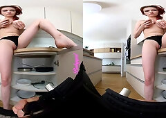 Busty Teen.. - Ep. 1: Strip Tease - Redhead Shaved Solo Model