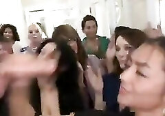 Breasty older does tugjob in public