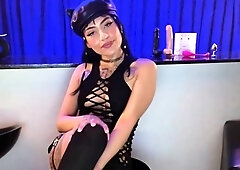 Cute curly brunette solo webcam masturbation