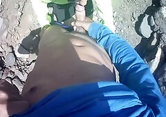 Twink otters outdoors