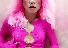 Oanh Le transgender wearing a sexy dress to take a selfie