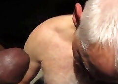 Black Cock Sucked by a Horny Old Man