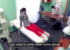 Sexy Babe Gets Help From The Pervert Doctor