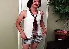 Cute brunette horny nasty guy sucks and gets fucked hard in ass