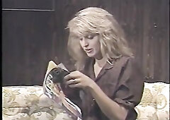 Hawt blond 80s porn queen in hot underware has thong-on screw with her girlfriend.