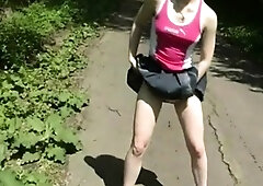 Amateur redhead masturbates then gives a blowjob