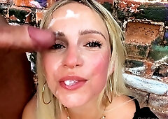 Baebaezoe Gives Nasty Blowjob And Gets Messy Facial