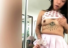 Japanese solo masturbation