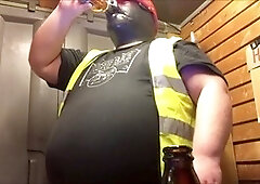 Gay fat, penis, burp