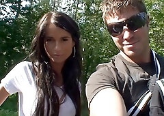 Amateur sucking dick in the park