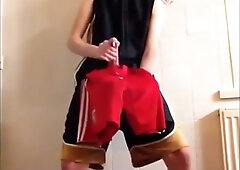 cums on gym shorts 5