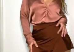 Solo brunett masturbation with toy