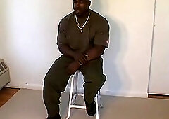 Chocolate god has his feet licked