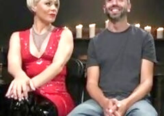 Slave in metal cage for