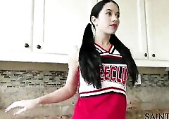 The lights were low and the gym was empty, but Alex wasn’t done cheering