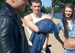 A sunny day used in the best way by a blonde and a brunetter